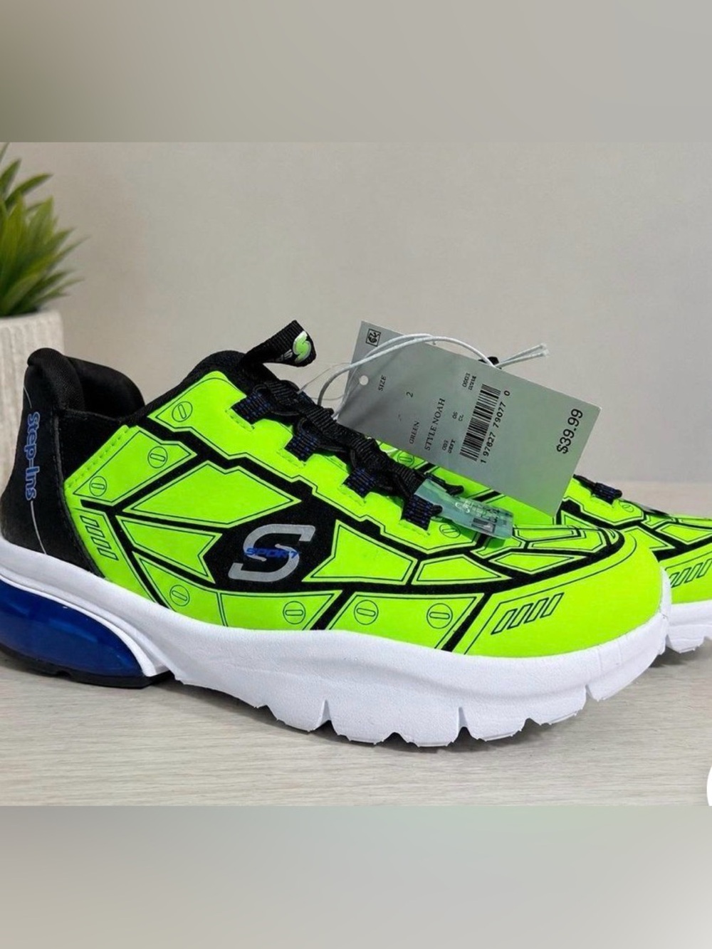 Kids’ S Sport By Skechers Step-Ins Sneakers 3D Overlay Memory Foam